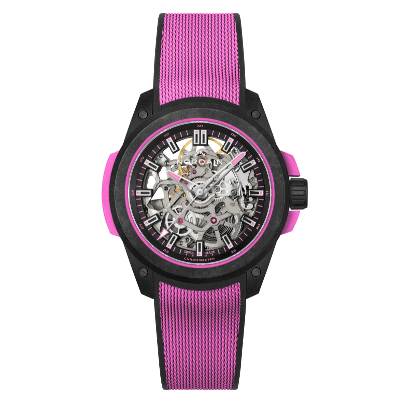 Norqain Independence Wild One Skeleton 39mm Hyper Pink