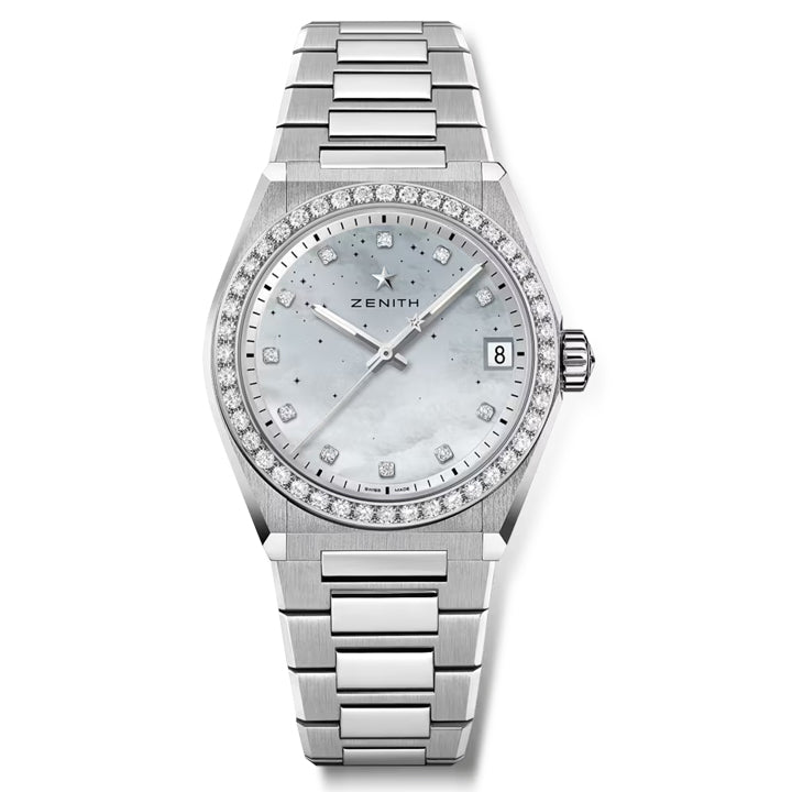 Zenith Defy Midnight Mother of Pearl Diamond Bezel - 16.9200