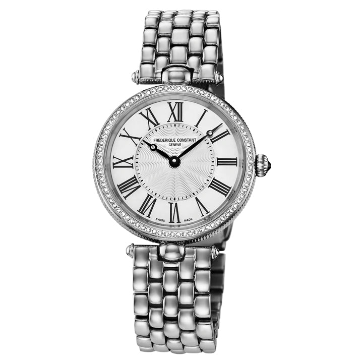 Frederique Constant Art Deco Round Diamond Stainless Steel Ladies Watc –  Moyer Fine Jewelers