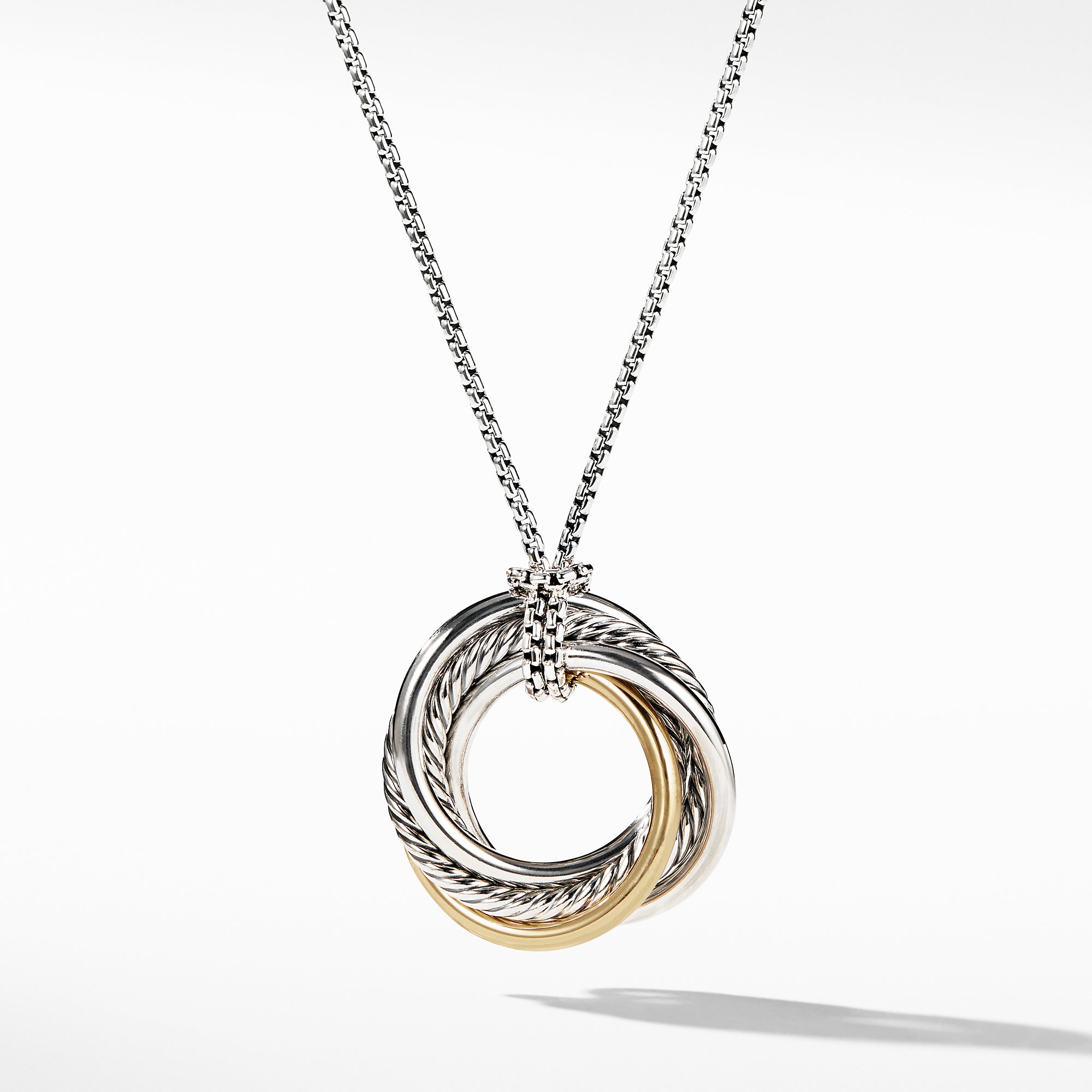 with Pendant N11641 S4 Small Jewelers David Yurman Crossover – Necklace Gold- Fine Moyer