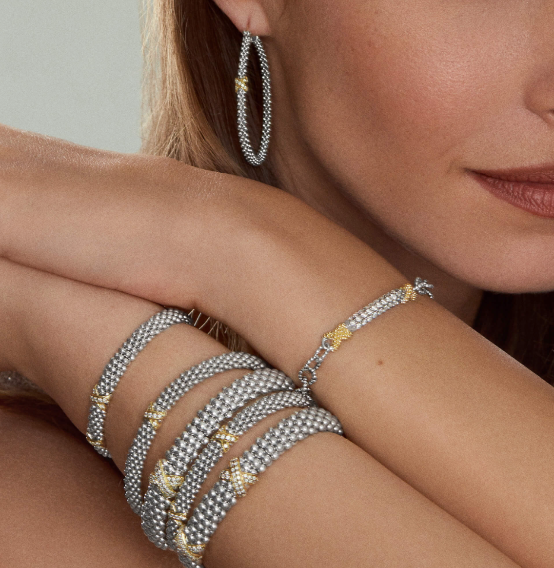 【HYERES LOR】22SS★ Essence 14K mele Point bracelet Le Vian Natural Montana Sapphire, Pink Sapphire & Yellow