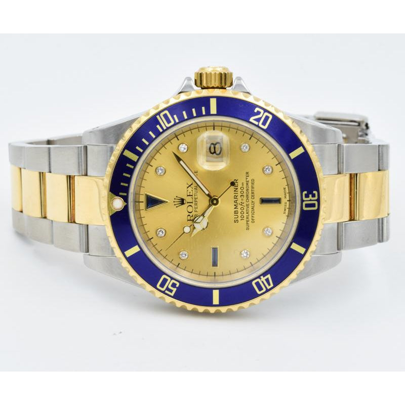 Rolex Submariner blue bezel blue dial two tone