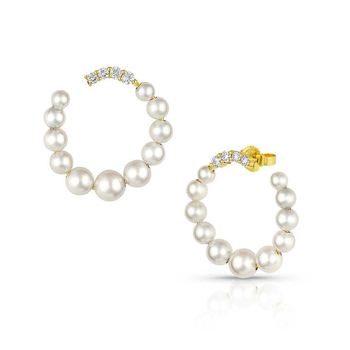 Gold Baby TOUS earrings with diamonds