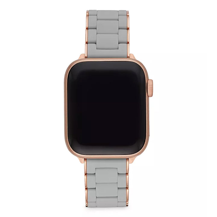 Michele Grey and Pink Gold-Tone Silicone-Wrapped Bracelet Apple Watch Band  - MS20GN767020