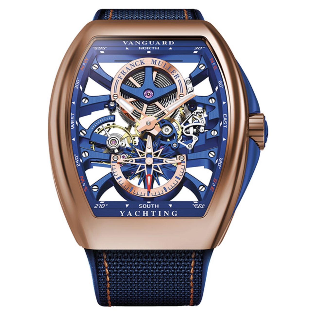 Franck Muller Vanguard V45 S6 Yachting Watch Rose Gold Moyer Fine Jewelers
