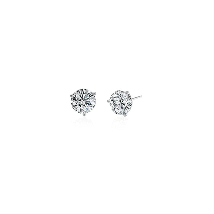 14K White Gold 0.93ctw Diamond Stud Earrings - 102235