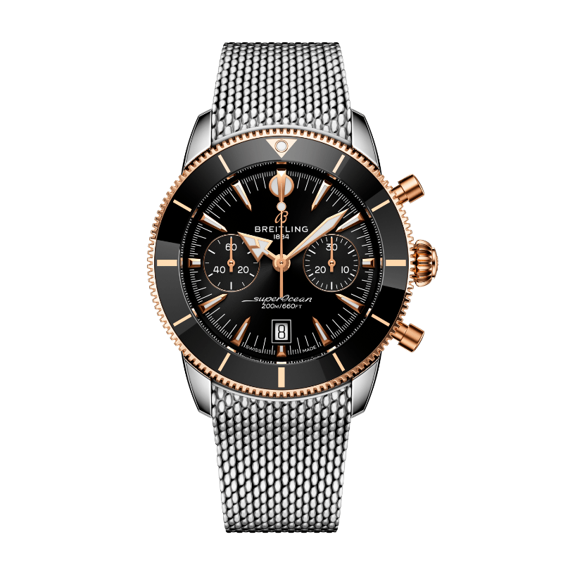 Breitling Superocean Heritage B31 Chronograph 42 Black Steel/18K Gold Bracelet - UB0156H11B1S1