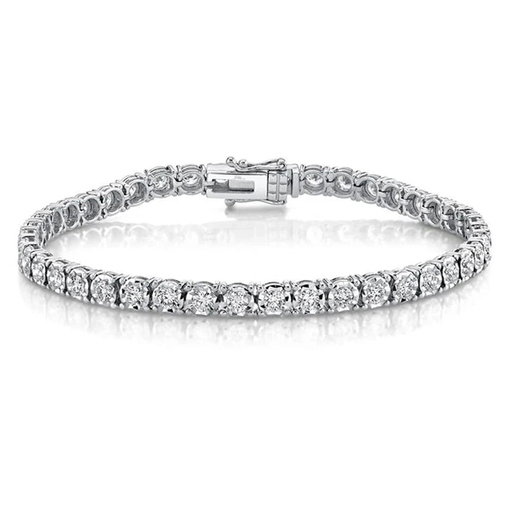 Platinum 16.00ctw Diamond Tennis Bracelet - 190072