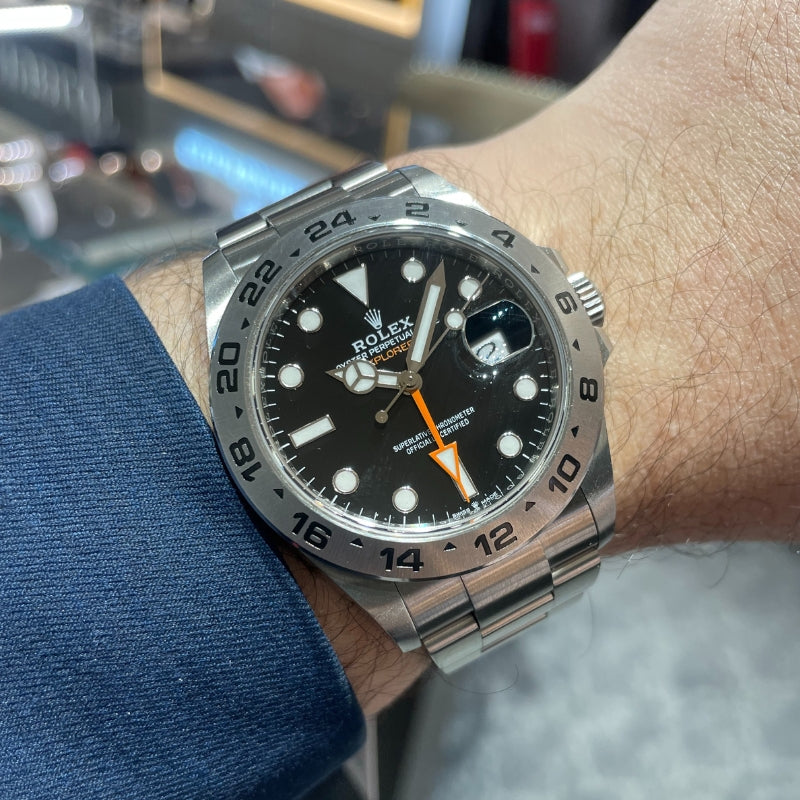 SOLD - 3/15/25 - Rolex Explorer II 226570 Black Dial B&P 2021