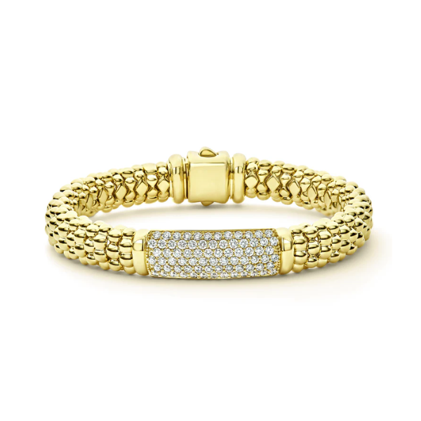 Lagos 18K Gold Diamond 9mm Bracelet - 05-10330-DDM