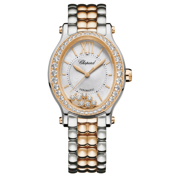 Chopard Two-Tone Stainless Steel & 18k Rose Gold Happy Sport Ladies Watch - 278602-6004