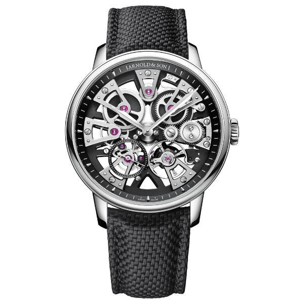 Arnold & Son Chronometry Nebula 40 Steel Black Dial Rubber Strap - 1NEGS.B02A.K003S