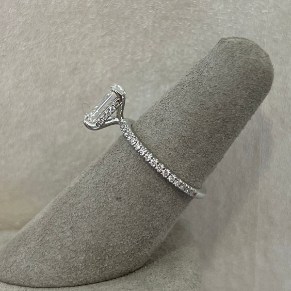 Moyer Collection 14K White Gold Emerald Complete Engagement Ring - 020576