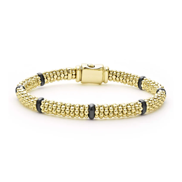 Lagos Ceramic and 18K Gold Caviar Bracelet - 05-10368-CB7