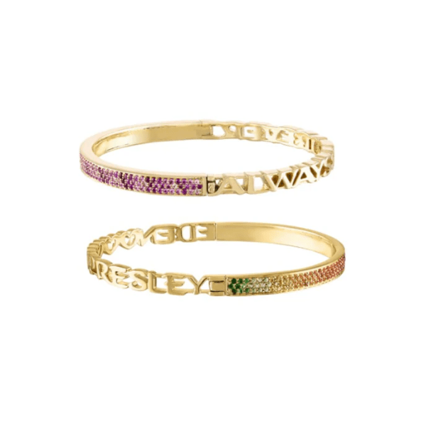 Eden Presley 14k Yellow Gold Ombre Half & Half Bangle