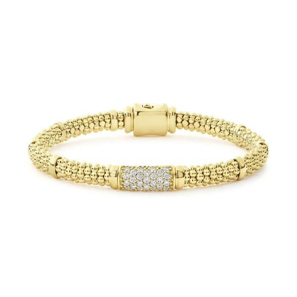 Lagos 18K Gold Diamond Bracelet 6mm - 05-10322-DDM