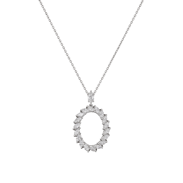 Chopard 18k White Gold L'Heure du Diamant Marquise Pendant - 79A061-1001