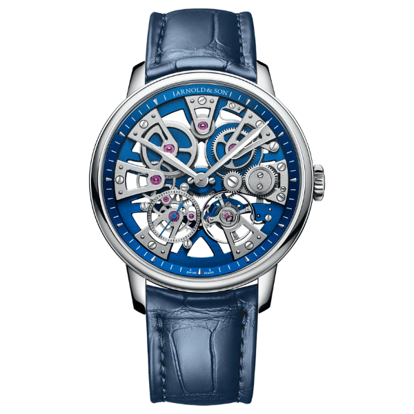 Arnold & Son Chronometry Nebula 40 Steel Leather Strap - 1NEGS.U01A.C1235S