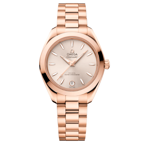 Omega Seamaster Aqua Terra 30mm Linen Dial Sedna Gold -  220.50.30.20.09.001