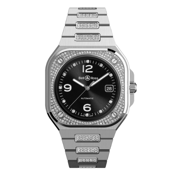 Bell & Ross BR 05 Diamond on Diamond Bracelet BR05A-BL-STFLD/SFD