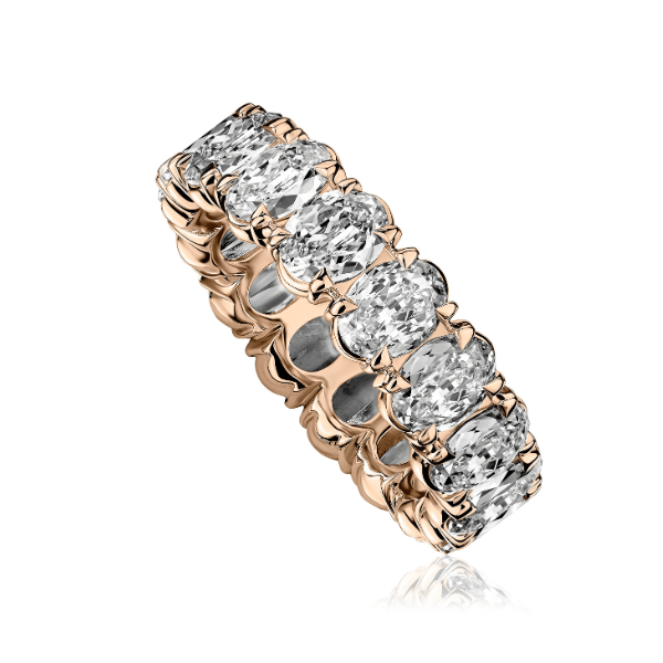 Christopher Designs 18K Rose Gold 4.91ctw L'Amour Oval Diamond Eternity Band - L129-0-LOV500