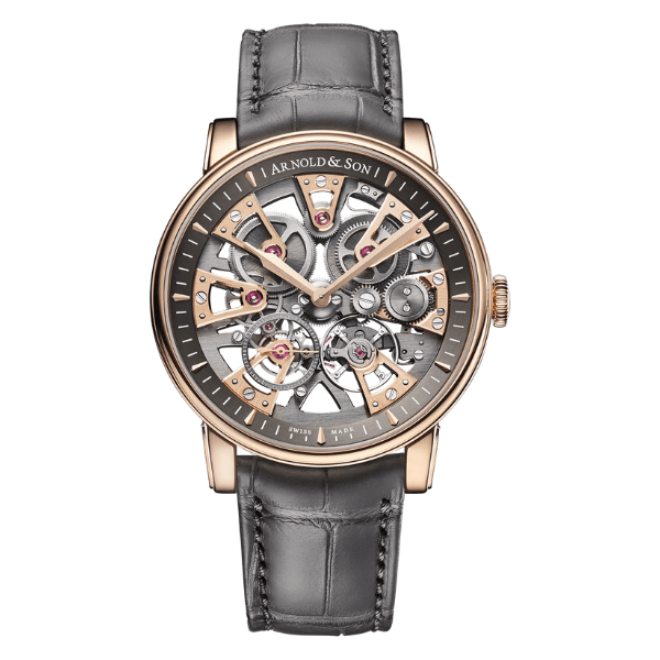 Arnold & Son Chronometry Nebula 41.5 Red Gold Leather Strap - 1NEAR.S01B.C179A