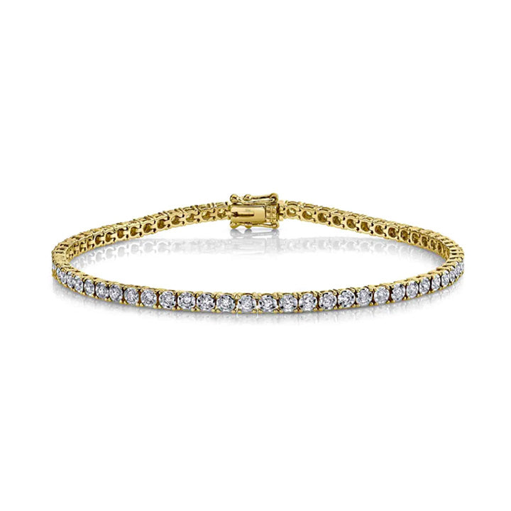 14K Yellow Gold 1.00ctw Diamond Tennis Bracelet - 190055