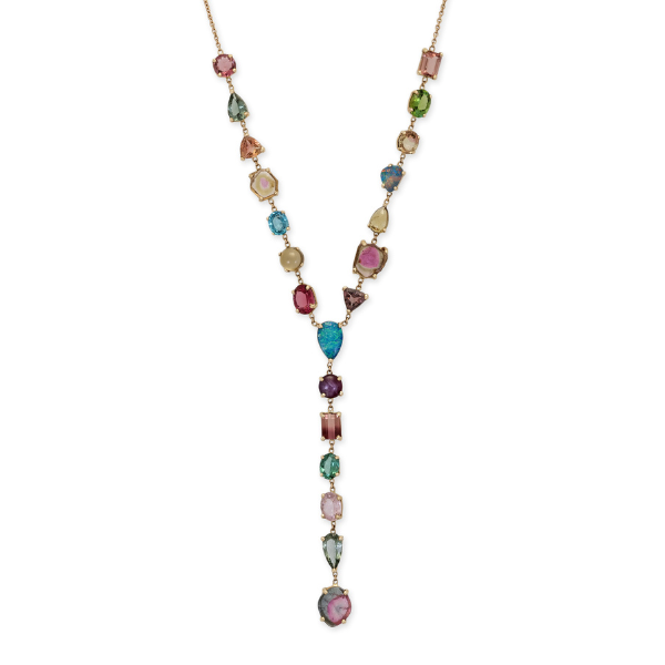 Jacquie Aiche 14K Yellow Gold Multi-Shape Gemstone Y Necklace - 2305024