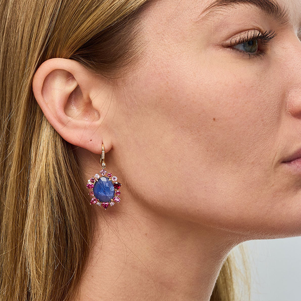 Eden Presley 14k Yellow Gold Tanzanite Mixed Pink Earrings - 2321298E