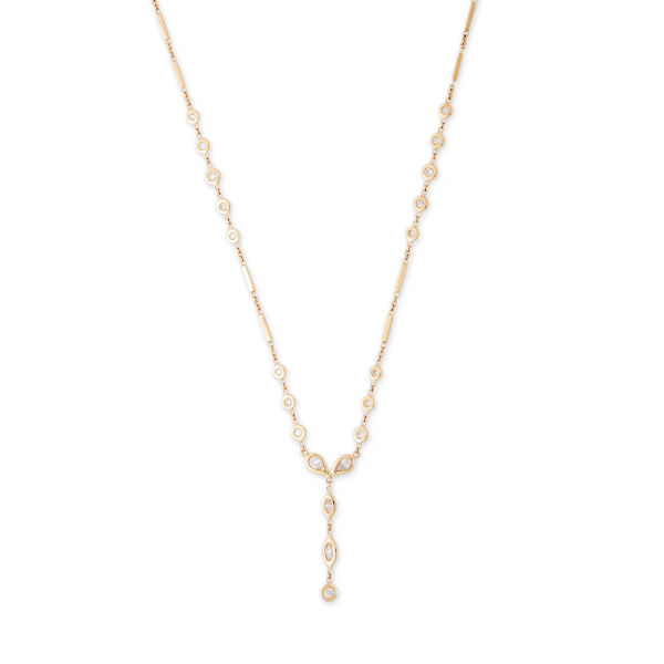 Jacquie Aiche 14K Yellow Gold Hailey Multi-Shape Drop Bar Necklace - 20050337