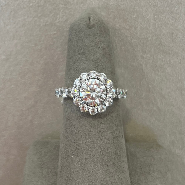 Moyer Collection 18K White Gold 1.51ct Round Brilliant Cut Complete Engagement Ring - 445119
