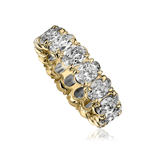 Christopher Designs 18K Yellow Gold 4.91ctw L'Amour Oval Diamond Eternity Band - L129-0-LOV500