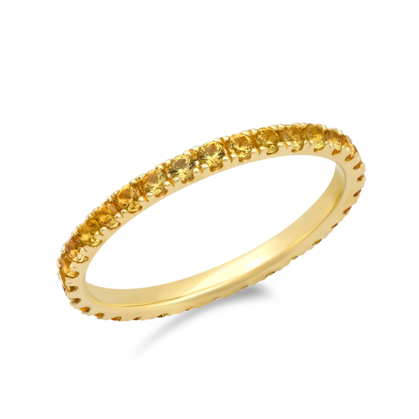 Eriness 14K Yellow Gold Standard Yellow Sapphire Eternity Band - SBR123-YG-YS