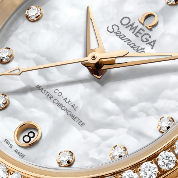 Omega Seamaster Aqua Terra 30mm White Dial Moonshine Gold -  220.55.30.20.55.001