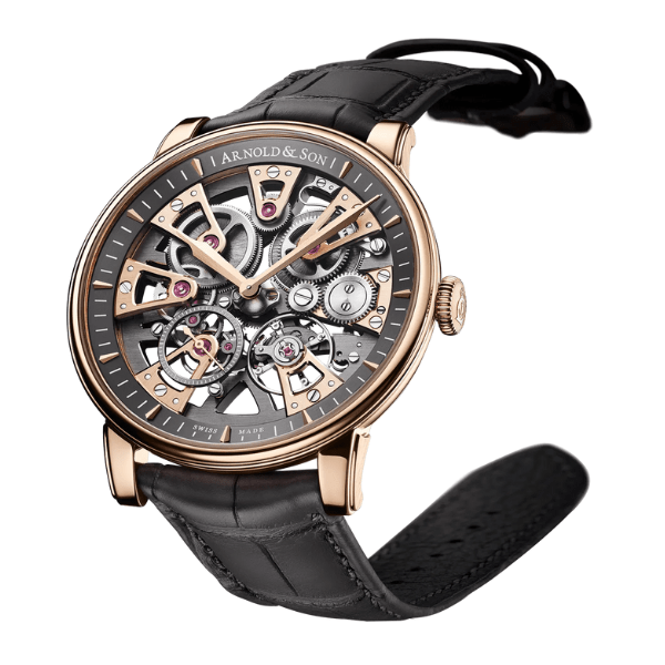 Arnold & Son Chronometry Nebula 41.5 Red Gold Leather Strap - 1NEAR.S01B.C179A
