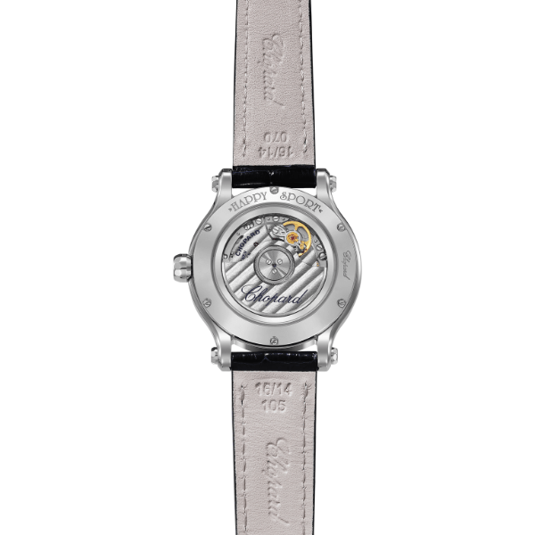 Chopard Happy Sport Stainless Steel 33mm Diamond Bezel Ladies Watch - 278608-3003