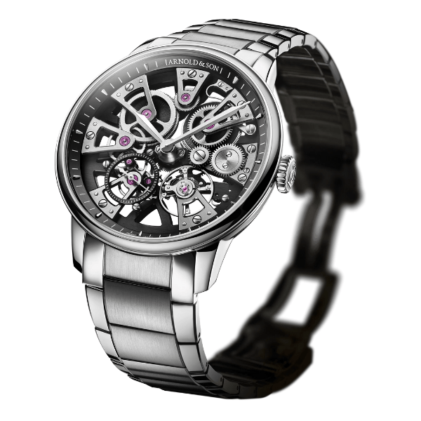 Arnold & Son Chronometry Nebula 40 Steel Black Dial Bracelet - 1NEGS.B01A.S135D