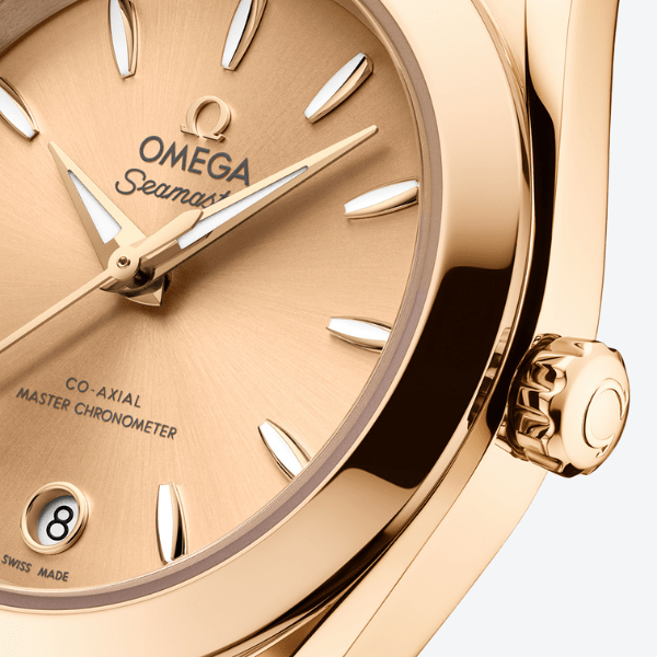 Omega Seamaster Aqua Terra 30mm Yellow Dial Moonshine Gold -  220.50.30.20.08.001
