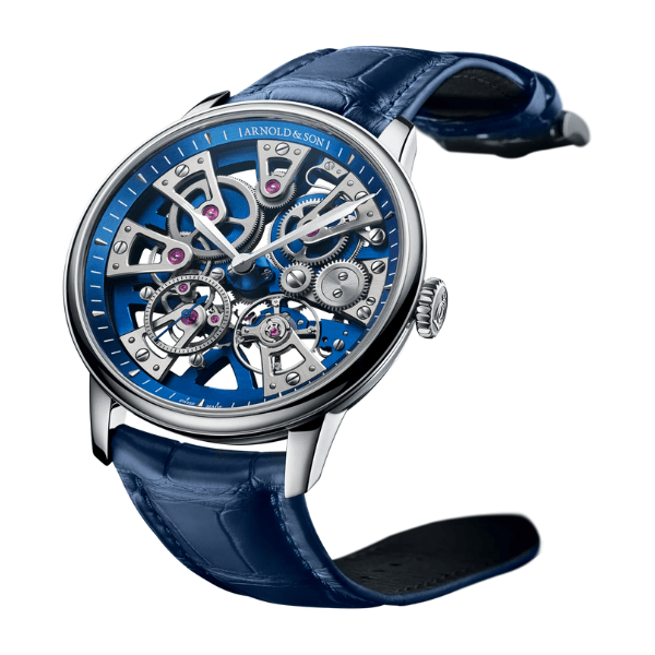 Arnold & Son Chronometry Nebula 40 Steel Leather Strap - 1NEGS.U01A.C1235S