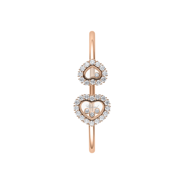 Chopard 18k Rose Gold Happy Diamonds Bangle Bracelet - 85A615-5000