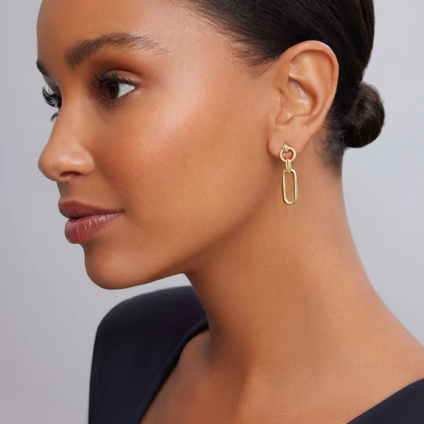 Lagos 18K Gold Link Drop Earrings - 01-11135-00