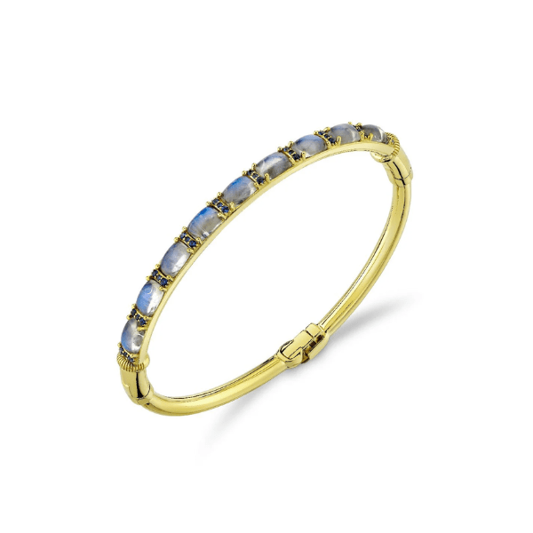 Sloane Street 18k Yellow Gold Cushion Moonstone Bracelet  - SS-B002K-MS-BS-Y