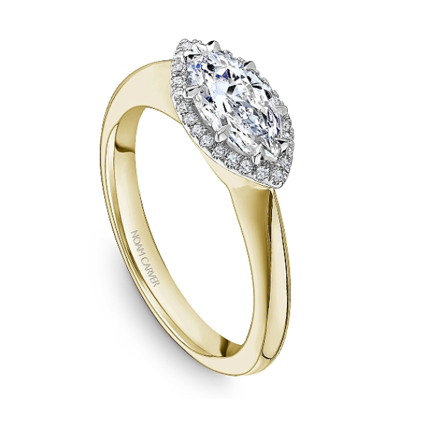 Noam Carver 14K Yellow Gold Marquise Diamond Halo Engagement Ring - R062-01YWM-FCYA