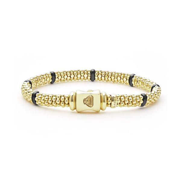 Lagos Ceramic and 18K Gold Caviar Bracelet - 05-10368-CB7