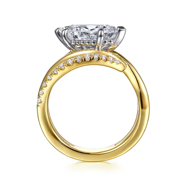 Gabriel & Co 14k Yellow Gold Marquise Bypass Diamond Engagement Ring - ER16643M8M44JJ