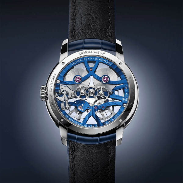 Arnold & Son Chronometry Nebula 40 Steel Leather Strap - 1NEGS.U01A.C1235S