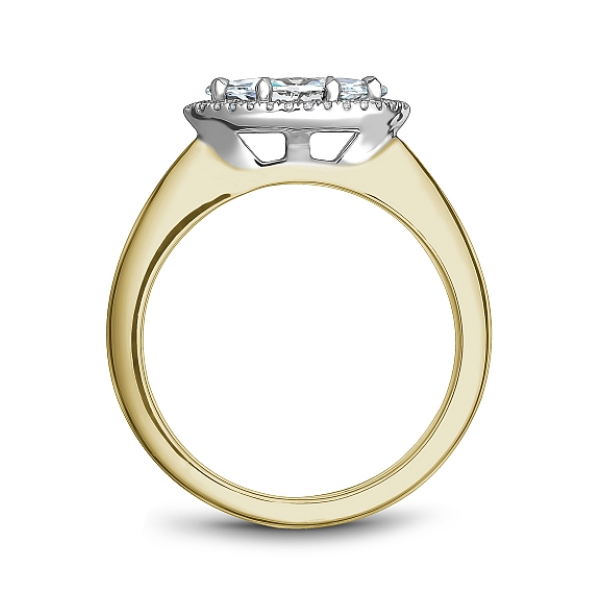 Noam Carver 14K Yellow Gold Marquise Diamond Halo Engagement Ring - R062-01YWM-FCYA