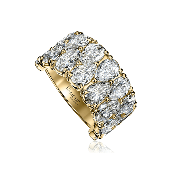 Christopher Designs 18K Yellow Gold 3.63ctw L'Amour Crisscut Diamond A ...