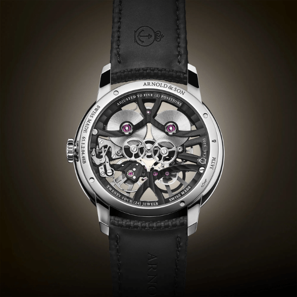 Arnold & Son Chronometry Nebula 40 Steel Black Dial Rubber Strap - 1NEGS.B02A.K003S