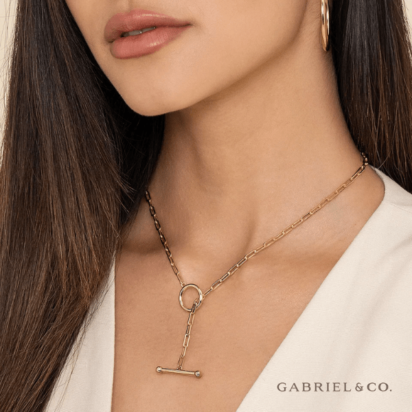 Gabriel & Co. 14K Yellow Gold Chain Necklace with Toggle - NK7036Y4JJJ